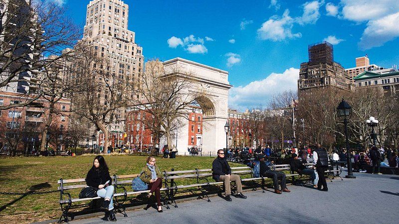 Washington Square Park located in Greenwich Village