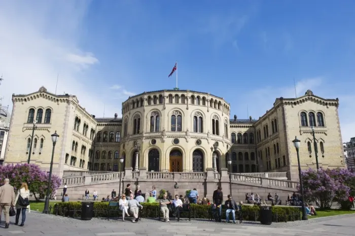 Stortinget parliament building, Oslo, Norway, Scandinavia