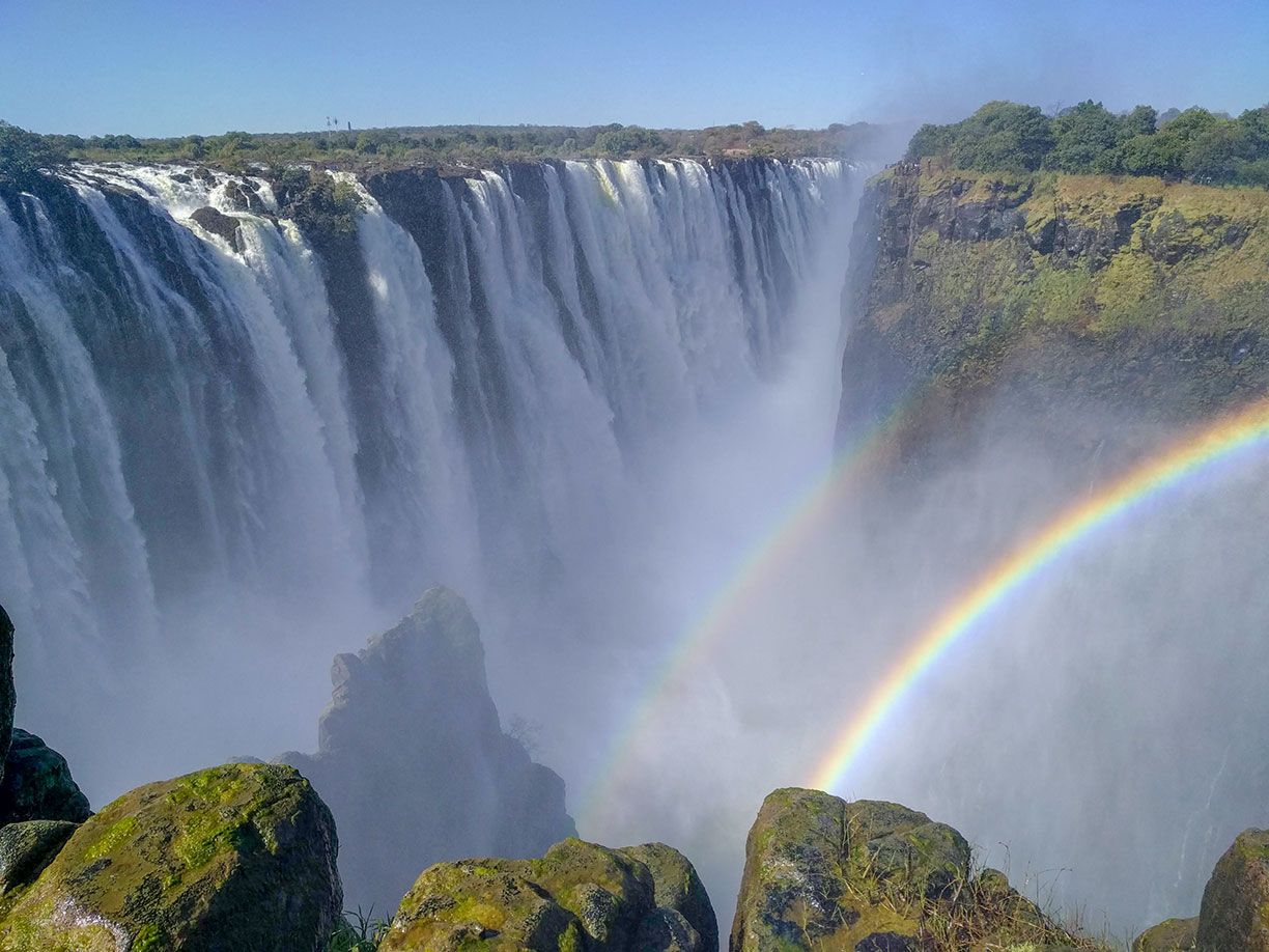 Google Map of Victoria Falls, Zambia and Zimbabwe - Nations Online Project